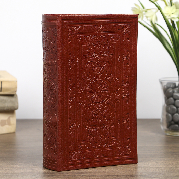 Шкатулка-книга дерево "Ампир" кожзам 21х13х5 см