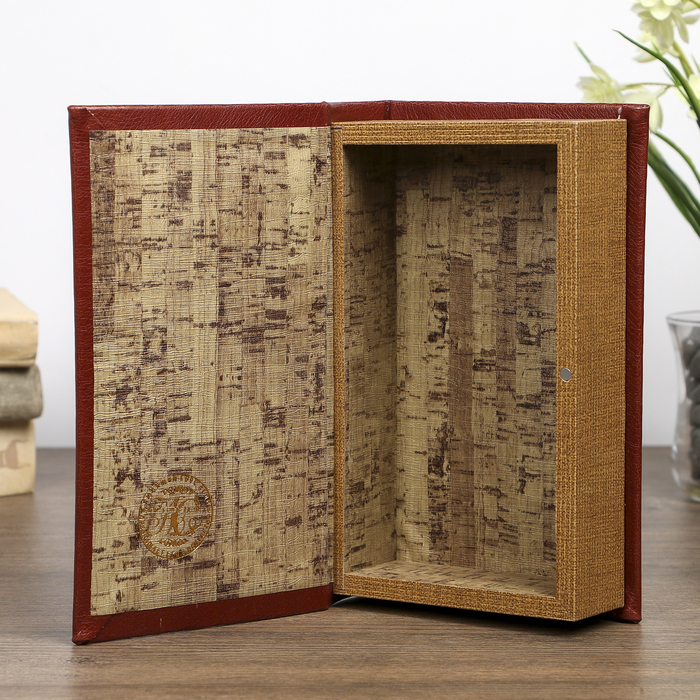 Шкатулка-книга дерево "Ампир" кожзам 21х13х5 см