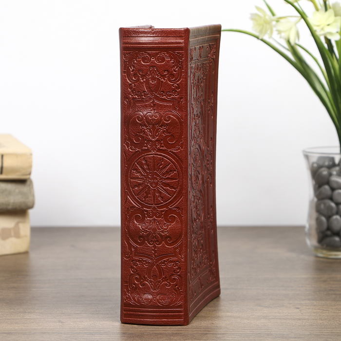 Шкатулка-книга дерево "Ампир" кожзам 21х13х5 см