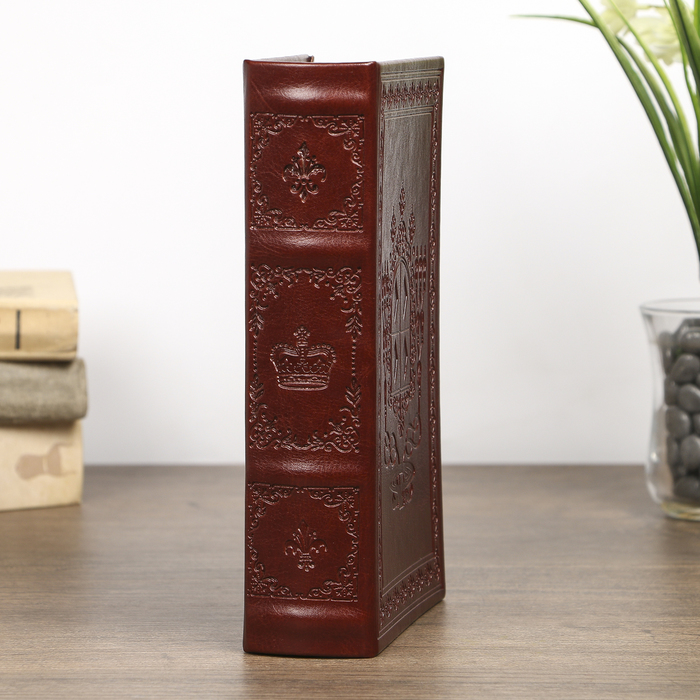 Шкатулка-книга дерево "Рыцарский щит" кожзам 21х13х5 см