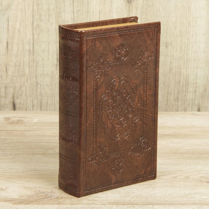 Шкатулка-книга дерево "Эстет" кожзам 21х13х5 см