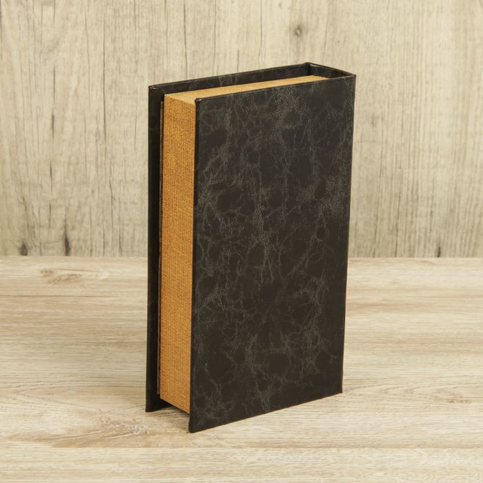 Шкатулка-книга дерево "Корона" кожзам 21х13х5 см