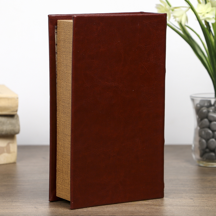 Шкатулка-книга дерево "Графическая звезда" кожзам 21х13х5 см