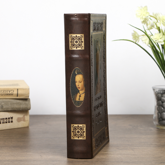 Шкатулка-книга дерево "Коллекция классики" кожзам 26х17х5 см