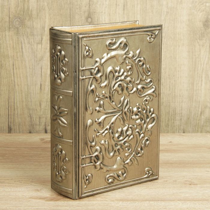 Шкатулка-книга дерево "Узор" кожзам 28х19,5х9,5 см