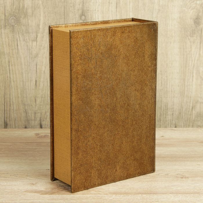 Шкатулка-книга дерево "Тиснёный рисунок" кожзам 28х19,5х9,5 см