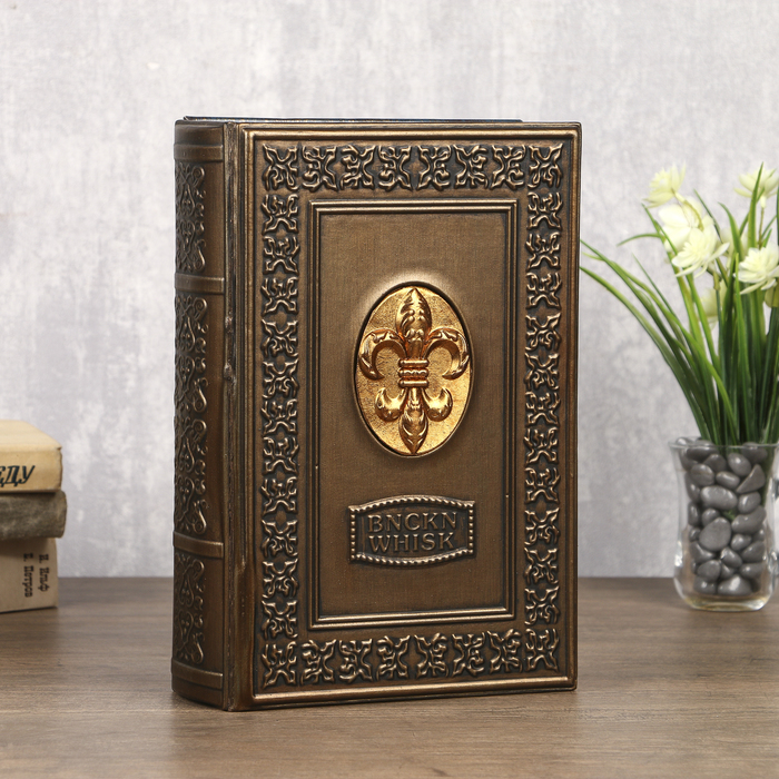 Сейф дерево книга "Королевский знак, тиснение" кожзам 28х19,5х9,5 см