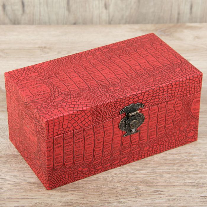 Шкатулка дерево "Винная" кожзам 24х14х12 см