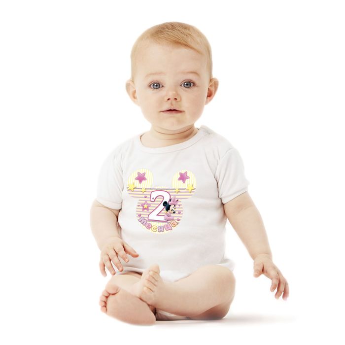 Наклейки для фотографирования (12 шт.) и карта достижений "Малышка, ушки", Дисней Беби, Минни Маус