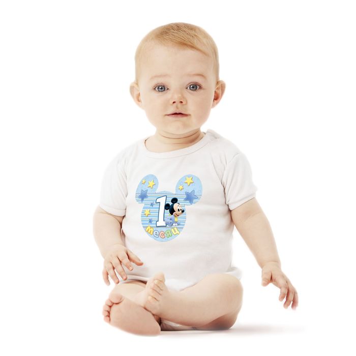 Наклейки для фотографирования (12 шт.) и карта достижений "Малыша, ушки", Дисней Беби, Микки Маус