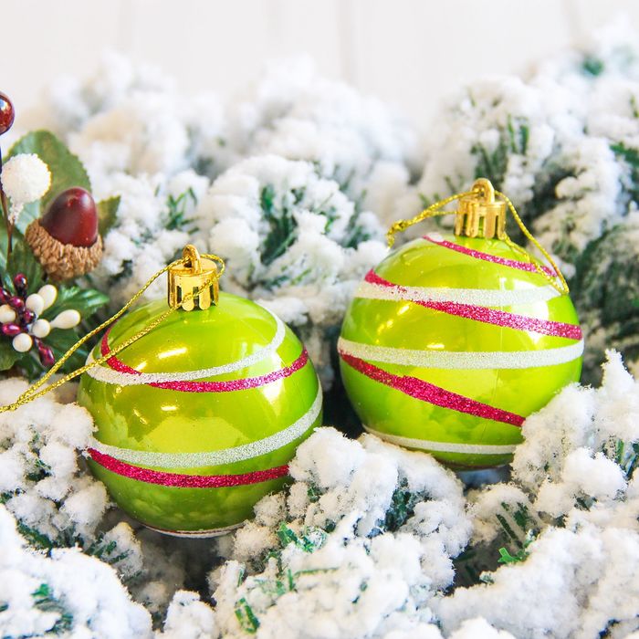 Новогодние шары "Орион" (набор 6 шт.), зелёные