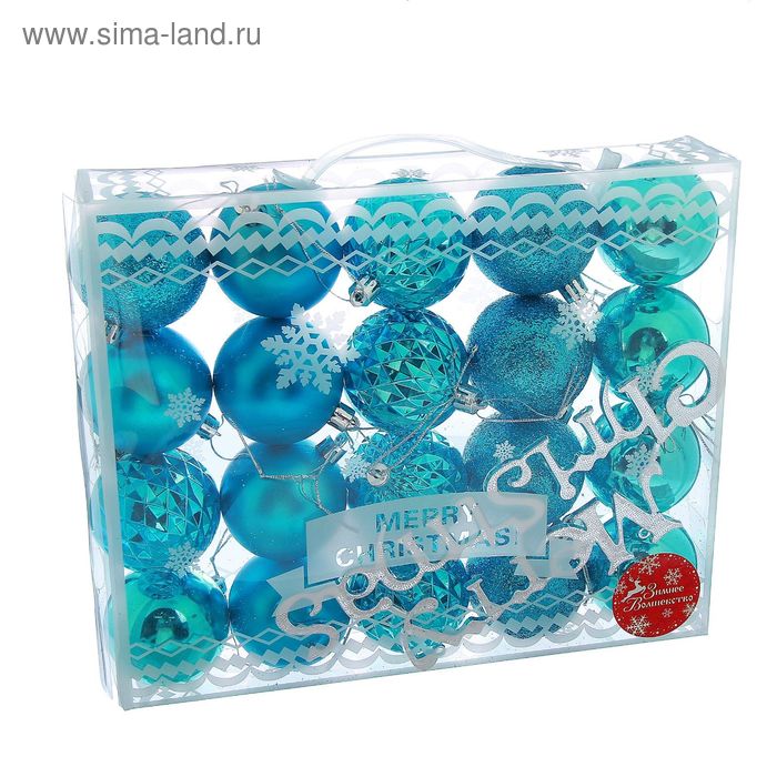 фото Набор шаров пластик d-6 см, 20 шт "нобиле" зимнее волшебство