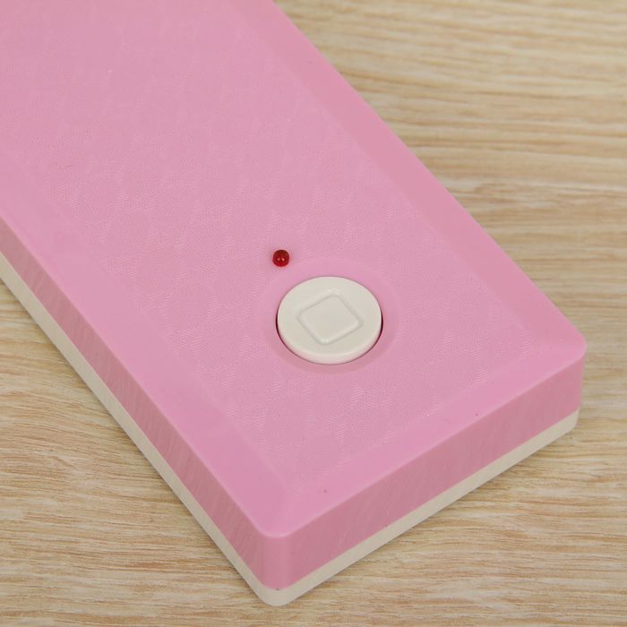 Лампа настольная "Ребристость" 27 диодов розовая 45х16х6,8 см