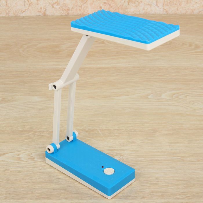 Лампа настольная "Ребристость" 27 диодов синяя 45х16х6,8 см