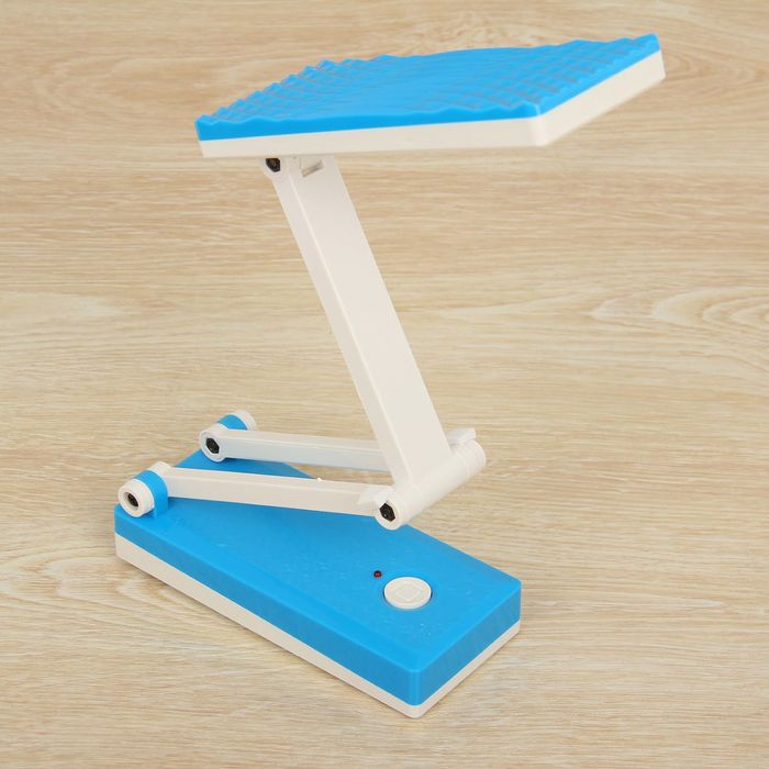 Лампа настольная "Ребристость" 27 диодов синяя 45х16х6,8 см