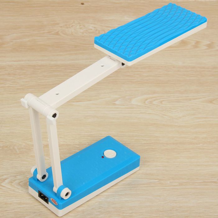 Лампа настольная "Ребристость" 27 диодов синяя 45х16х6,8 см