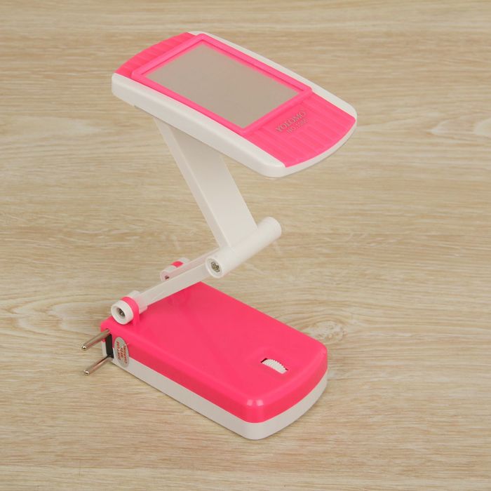 Лампа настольная с зеркалом "Розовая" 16 диодов 32,5х11,5х6,3 см