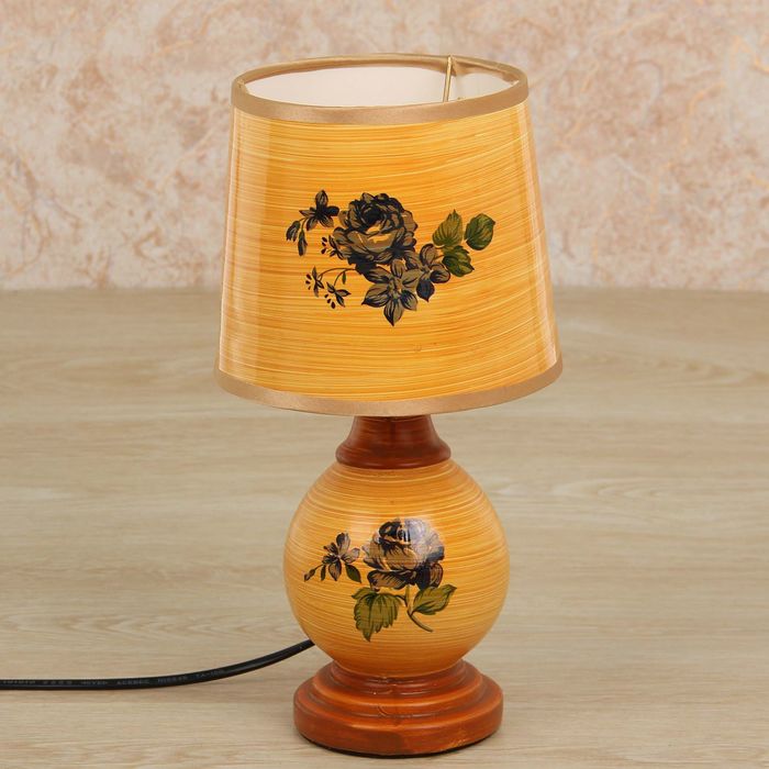 Лампа настольная "Синие розы" Е14 220В 27,5х14,5х14,5 см