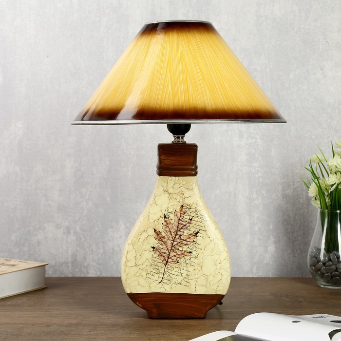 Лампа настольная "Кленовый лист" МИКС Е27 220В 47х30х30 см