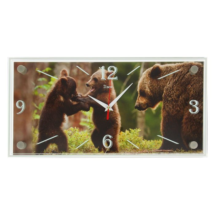 Часы настенные "Играющие медвежата", 19х39 см