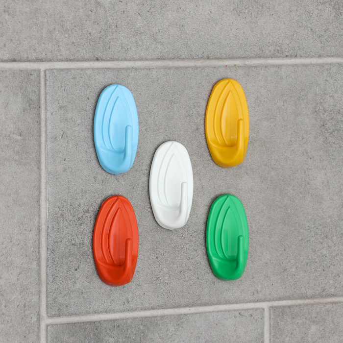 Набор крючков самоклеящихся 2 шт, цвет МИКС