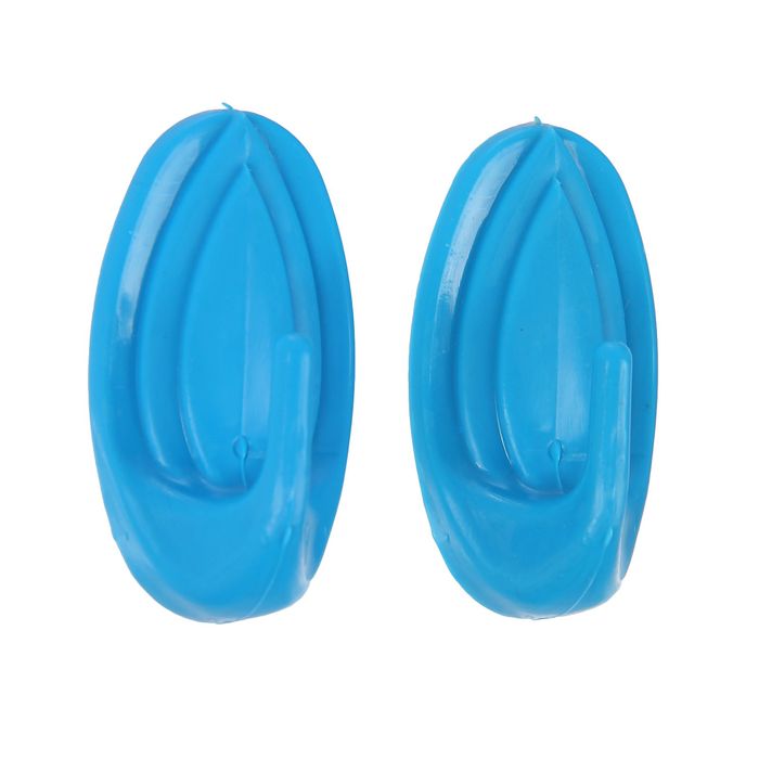 Набор крючков самоклеящихся 2 шт, цвет МИКС