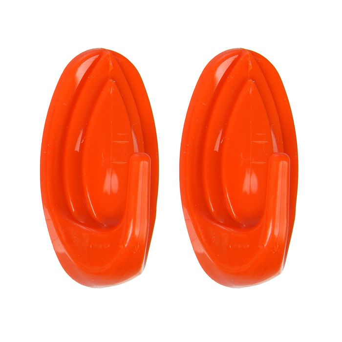 Набор крючков самоклеящихся 2 шт, цвет МИКС