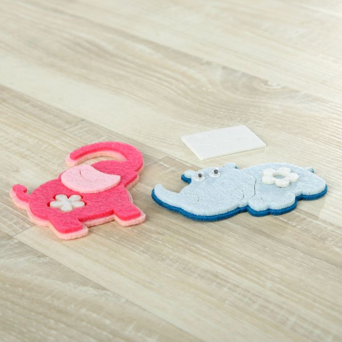 Декор для творчества войлок "Слон и носорог" (набор 2 шт.) 7х6 см