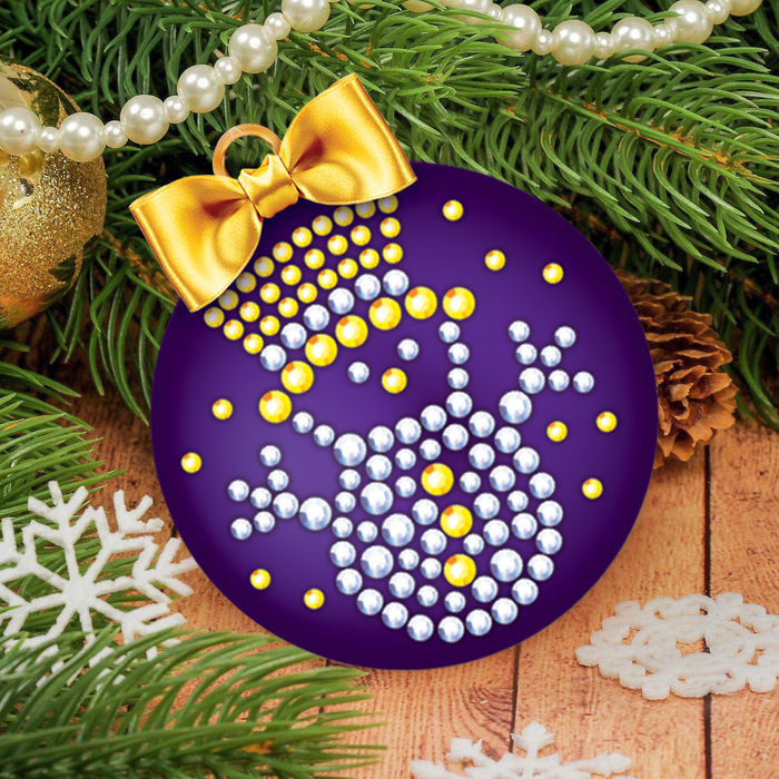 Шар для декорирования стразами "Волшебный", цвет фиолетовый