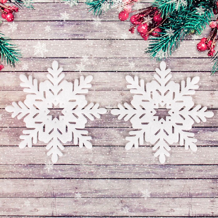 Основа для творчества и декорирования "Снежинка №1" разм 1 шт 15*15 см, набор 2 шт, с подвес