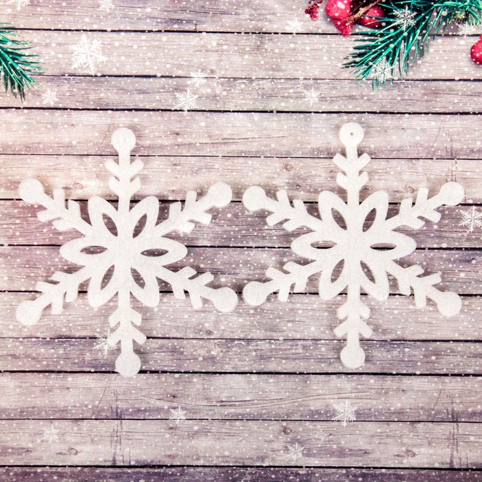 Основа для творчества и декорирования "Снежинка №3" разм 1 шт 14*14 см, набор 2 шт с подвес