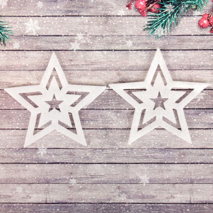 Основа для творчества и декорирования "Звездочка", разм 1 шт 14*14 см, набор 2 шт, с подвес