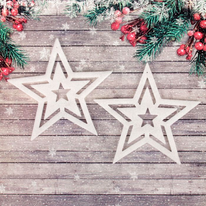 Основа для творчества и декорирования "Звездочка" разм 1 шт 18*18 см, набор 2 шт, с подвес