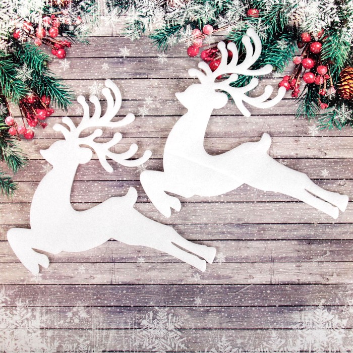 Основа для творчества и декорирования "Олень", размер 1 шт 25*22 см, набор 2 шт