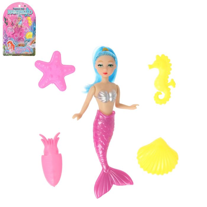 Кукла русалка "Морская красавица" с аксессуарами, МИКС