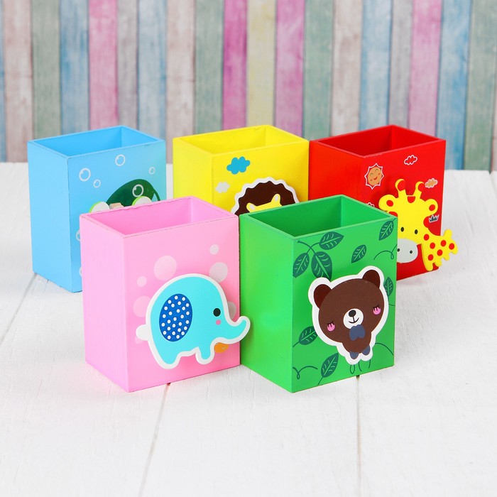 Карандашница &quot;Зверята&quot;, МИКС