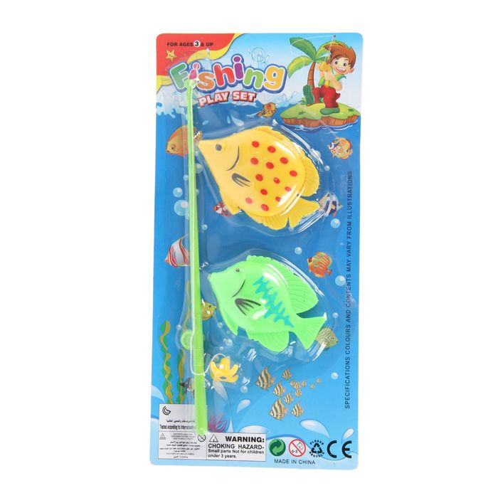 Рыбалка "Ловись, рыбка", удочка, 2 рыбки