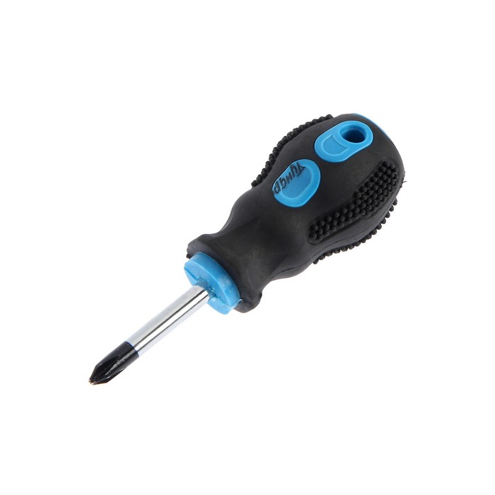 Отвертка крестовая TUNDRA basic, PH2 6х38 мм (+), обработка сатин, двухкомпонентная рукоятка 18588