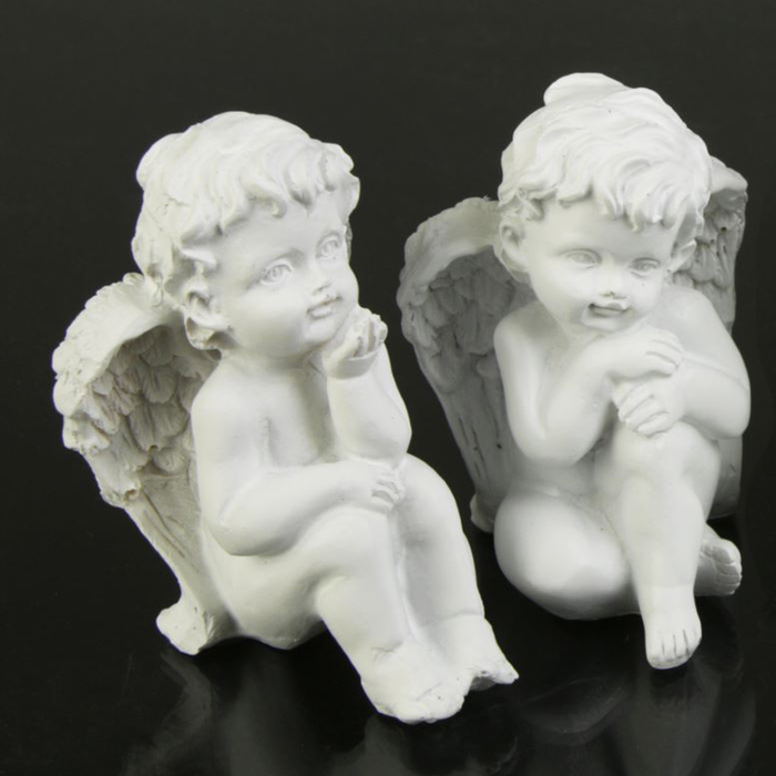 Сувенир полистоун "Белоснежный ангел-пухляш" МИКС 8,5х6,5х5,5 см