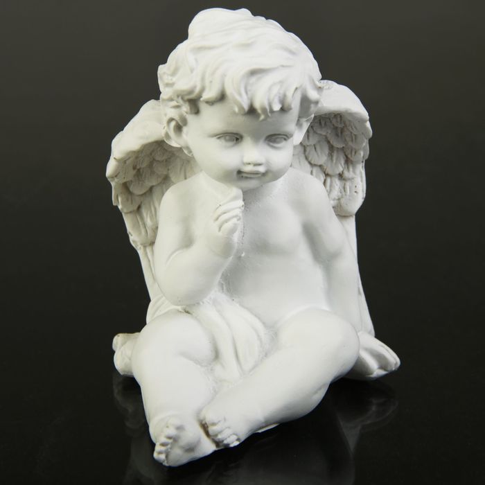 Сувенир полистоун "Белоснежный ангел-пухляш" МИКС 8,5х6,5х5,5 см