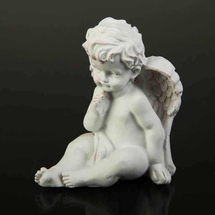 Сувенир полистоун "Белоснежный ангел-пухляш" МИКС 8,5х6,5х5,5 см