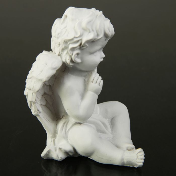 Сувенир полистоун "Белоснежный ангел-пухляш" МИКС 8,5х6,5х5,5 см
