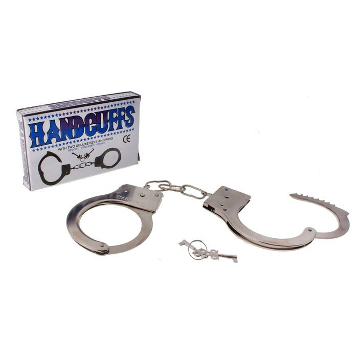 металлические наручники metal handcuff с мехом – черные Наручники металлические, в коробке
