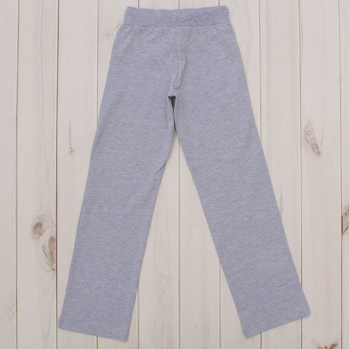 Брюки спортивные для девочки, рост 134 см, цвет серый меланж