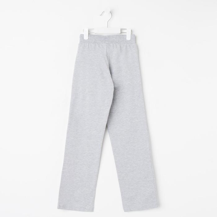 Брюки спортивные для девочки, рост 158 см, цвет серый меланж
