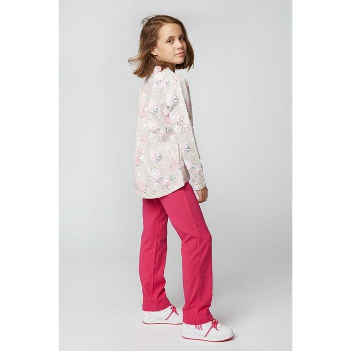 Брюки спортивные для девочки, рост 140 см, цвет фуксия