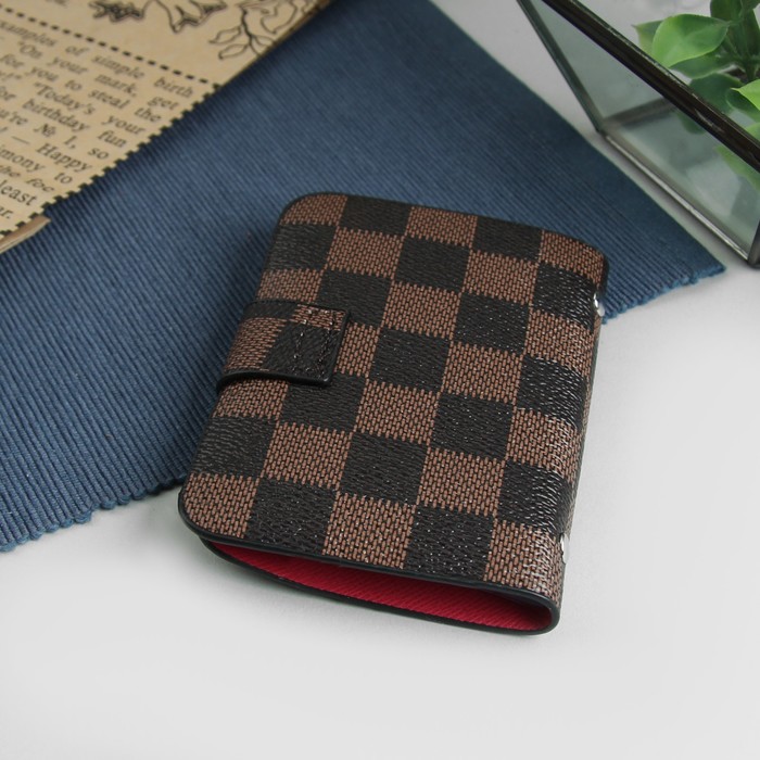 Визитница на кнопке, 1 ряд, 20 холдеров, цвет чёрный