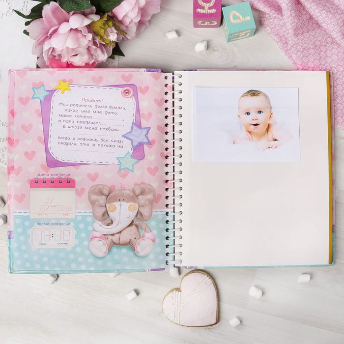 Фотоальбом на 20 магнитных листов и фоторамка "Наша любимая малышка"