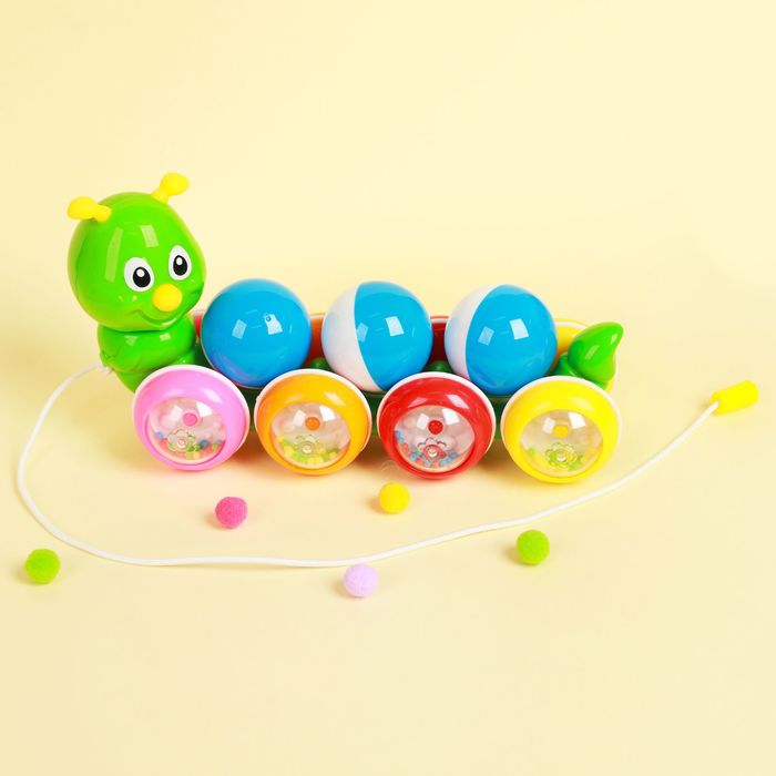 Каталка "Гусеница с шариками"