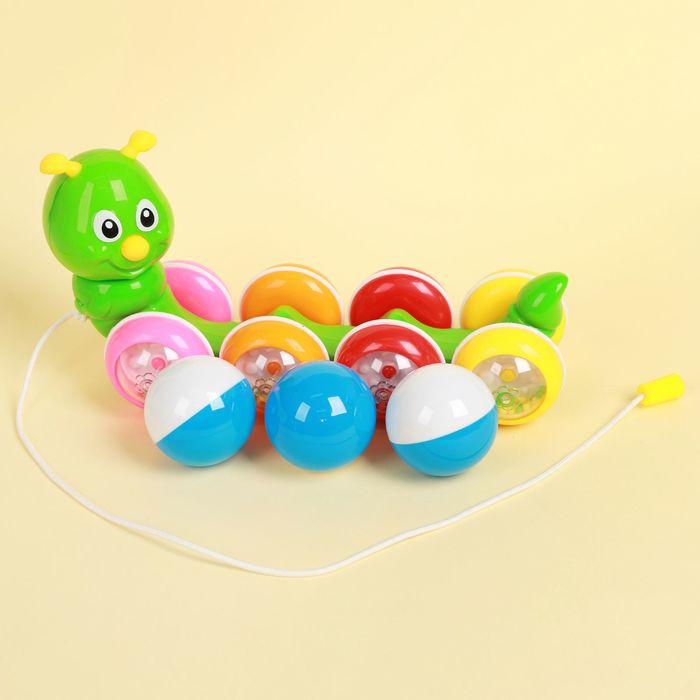 Каталка "Гусеница с шариками"